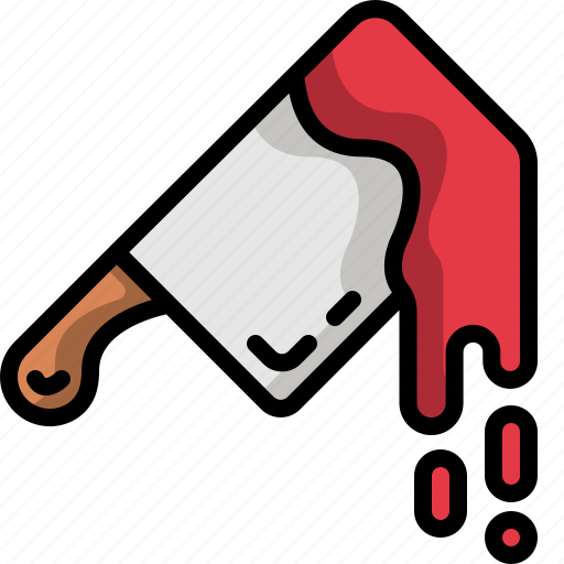 Knife, cleaver, killer, miscellaneous, kill, blood, halloween icon - Download on Iconfinder