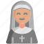 nun, woman, christian, job, avatar, catholic, people 