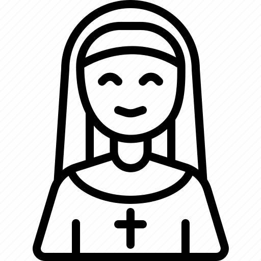 Nun, woman, christian, job, avatar, catholic, people icon - Download on Iconfinder