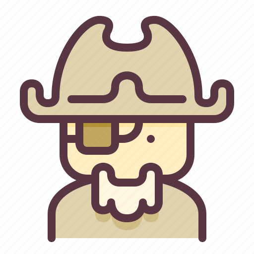 Pirate, halloween, costume, character, avatar icon - Download on Iconfinder