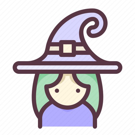 Witch, halloween, costume, character, avatar, hat icon - Download on Iconfinder