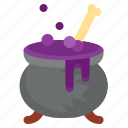 cauldron, witch, halloween, pot