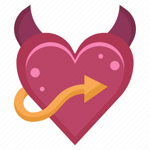 Heart, halloween, devil, evil, love icon - Download on Iconfinder