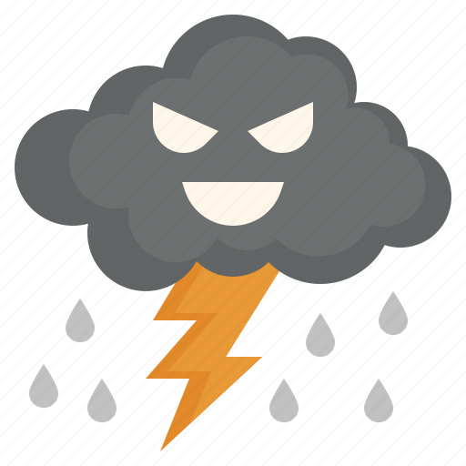Thunder, clouds, lightning, bolt, scary, halloween icon - Download on Iconfinder