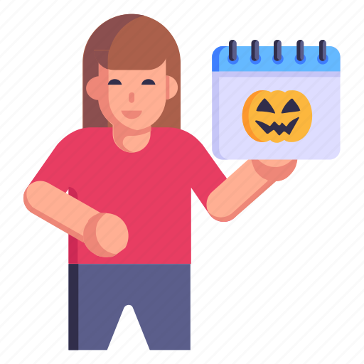 Calendar, halloween date, agenda, pumpkin, halloween event icon - Download on Iconfinder