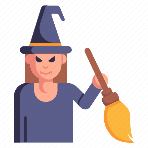 Witch broom, magical broom, broomstick, halloween broom, broom icon - Download on Iconfinder