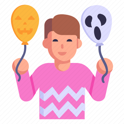 Horror balloons, halloween balloons, halloween boy, balloons, person icon - Download on Iconfinder