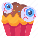 halloween cupcake, halloween dessert, scary cupcake, creepy cupcake, cupcake