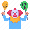 horror balloons, halloween balloons, clown, balloons, halloween character