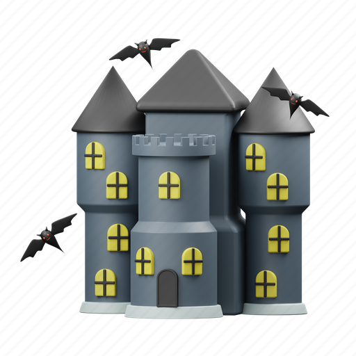 Creepy, house, home 3D illustration - Download on Iconfinder