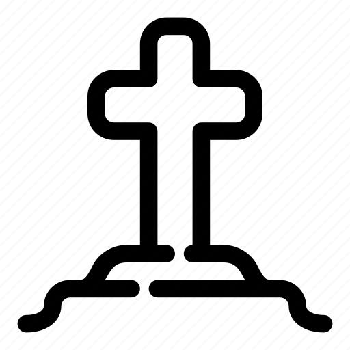 Cross, tomb, grave, halloween, tombstone icon - Download on Iconfinder