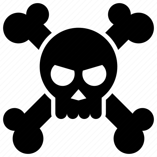 Skull, and, crossbones, danger, skeleton, dead, head icon - Download on Iconfinder
