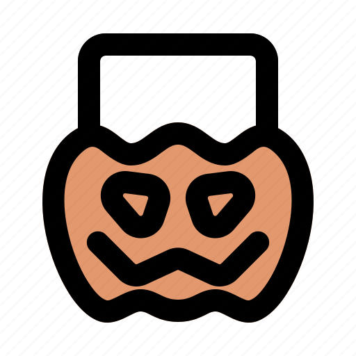 Pumpkin, basket, candy, halloween, scary icon - Download on Iconfinder