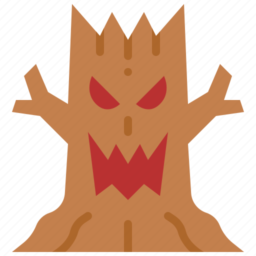 Monster, evil, tree, halloween, horror, frightening, spooky icon - Download on Iconfinder