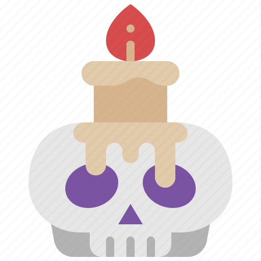 Ritual, skull, candle, halloween, black, magic, witchcraft icon - Download on Iconfinder