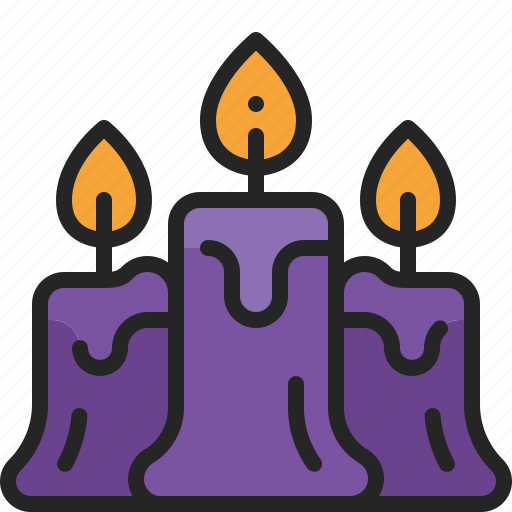 Candle, fire, light, decoration, halloween, flame, ambience icon - Download on Iconfinder