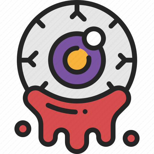 Eyeball, organ, body, part, eye, blood, spooky icon - Download on Iconfinder
