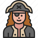 pirate, costume, character, avatar, party, halloween, captain