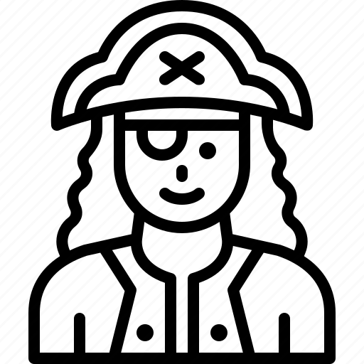 Pirate, costume, character, avatar, party, halloween, captain icon - Download on Iconfinder