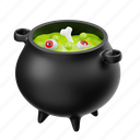 cauldron, pot, kitchen, cooking, plant, spooky, witch, halloween, cook 