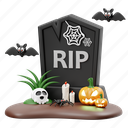 gravestone, bat, pumpkin, skull, scary, dead, spooky, halloween, death 