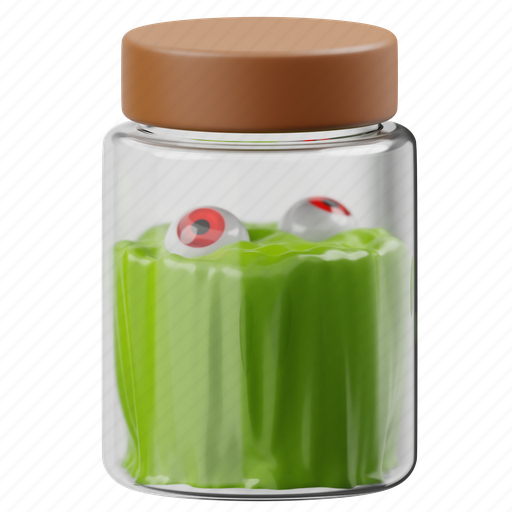 Eye, jar, glass, honey, bottle, drink, food 3D illustration - Download on Iconfinder