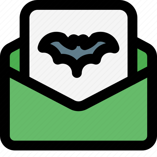 Mail, invitation, halloween, holiday, bat icon - Download on Iconfinder