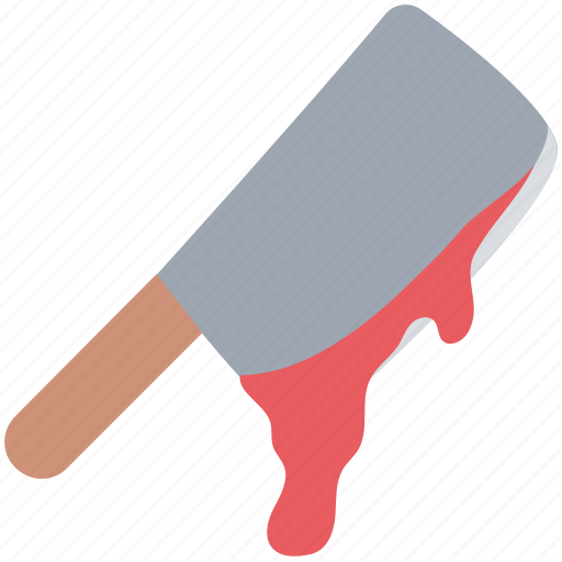 Bloody cleaver, bloody knife, halloween butcher knife, halloween bloody knife, frightening, horror cleaver, eve icon - Download on Iconfinder