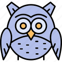 halloween owl, owl animal, bird, halloween, moon owl
