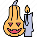 halloween candle, candle, halloween, skull, pumpkin