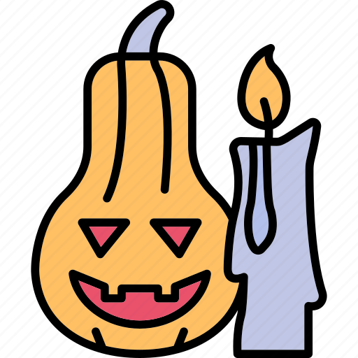 Halloween candle, candle, halloween, skull, pumpkin icon - Download on Iconfinder