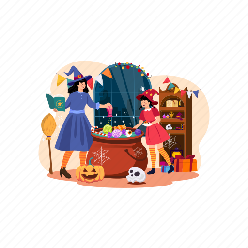 Halloween, holiday, decoration, traditional, emoticon, trick, pumpkin illustration - Download on Iconfinder