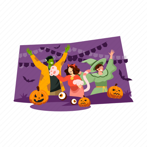 Halloween, holiday, decoration, festival, traditional, emoticon, cosplay illustration - Download on Iconfinder
