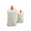 candles, halloween, candle, horror, scary, lantern, light, 3d icons, 3d illustrations 