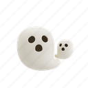 ghost, halloween, monster, cartoon, horror, 3d icons, character, spooky, 3d illustrations 
