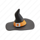 witch, hat, halloween, costume, magic, scary, wizard, spooky, 3d illustrations 