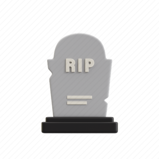 Gravestone, death, scary, dead, horror, halloween, tombstone 3D illustration - Download on Iconfinder