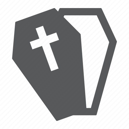 Coffin, halloween, death, cemetery, cross, spooky icon - Download on Iconfinder