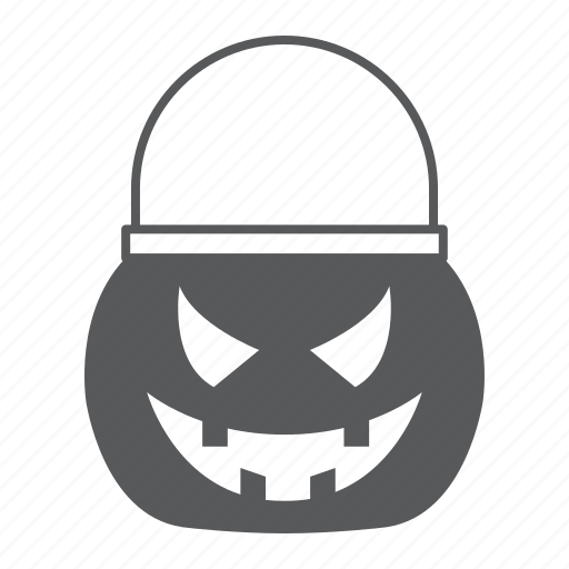 Halloween, basket, bucket, candy, pumpkin, horror icon - Download on Iconfinder
