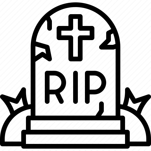 Rip, grave, gravestone, tombstone, death icon - Download on Iconfinder