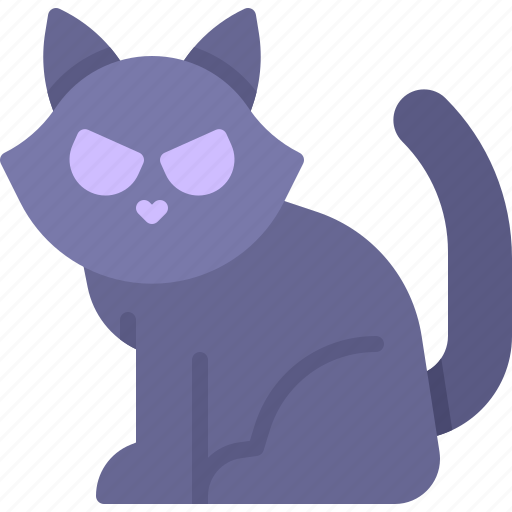 Black, cat, mammal, pet, feline, halloween icon - Download on Iconfinder