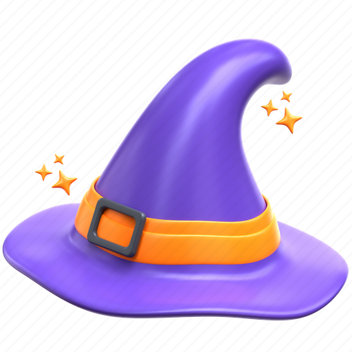 Witch, hat, 3d, art, autumn, background, black 3D illustration - Download on Iconfinder