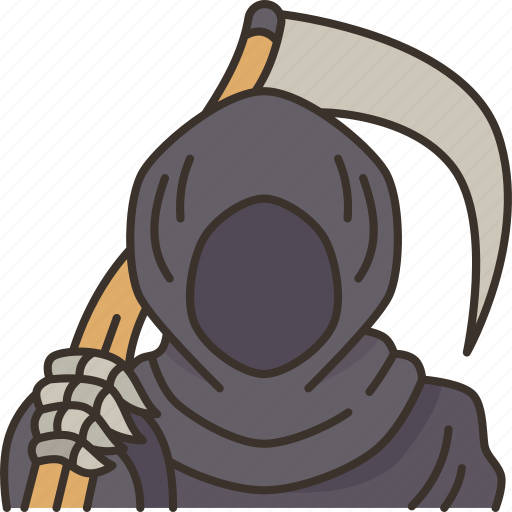 Grim, reaper, death, hood, scythe icon - Download on Iconfinder