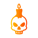 candle, halloween, danger