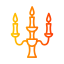 candelabra, candle 