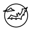 scary, moon, night, bat 