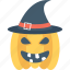 cap, halloween, pumpkin, witch, witch hat 