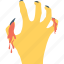 bloody hand, frightening, hand, spooky, zombie hand 