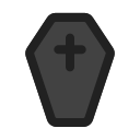 coffin, death, box, cross, halloween