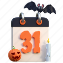 halloween, calendar, illustration, spooky, horror, schedule, date, event 